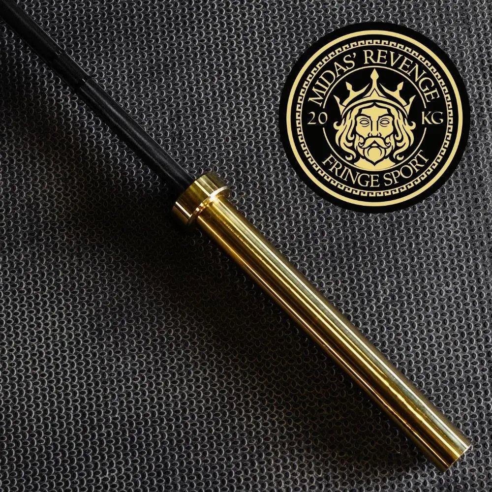 Fringe Sport Midas’ Revenge 20kg Barbell | Gold Titanium Sleeves, Cerakote Finish, 1,500lb Capacity - Peak Performance Supply