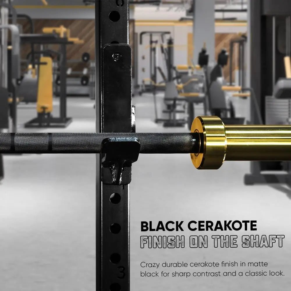 Fringe Sport Midas’ Revenge 20kg Barbell | Gold Titanium Sleeves, Cerakote Finish, 1,500lb Capacity - Peak Performance Supply