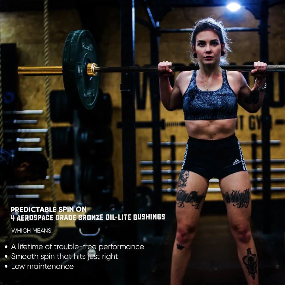 Fringe Sport Midas’ Revenge 20kg Barbell | Gold Titanium Sleeves, Cerakote Finish, 1,500lb Capacity - Peak Performance Supply