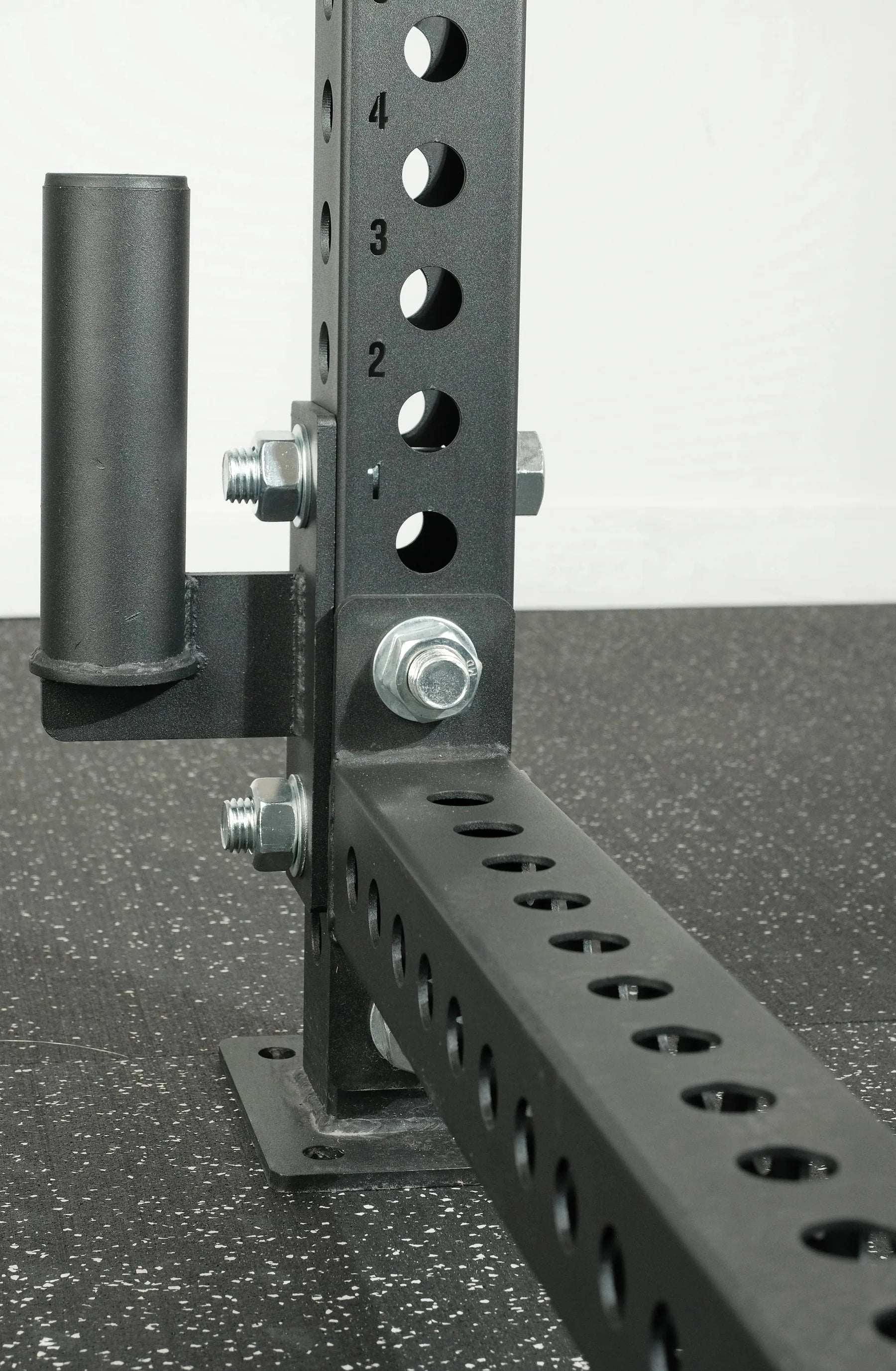 Fringe Sport 3x3 Vertical Bar Holder Mount | Rack-Mounted Barbell Storage (UHMW-Lined, 7.67” Sleeve)
