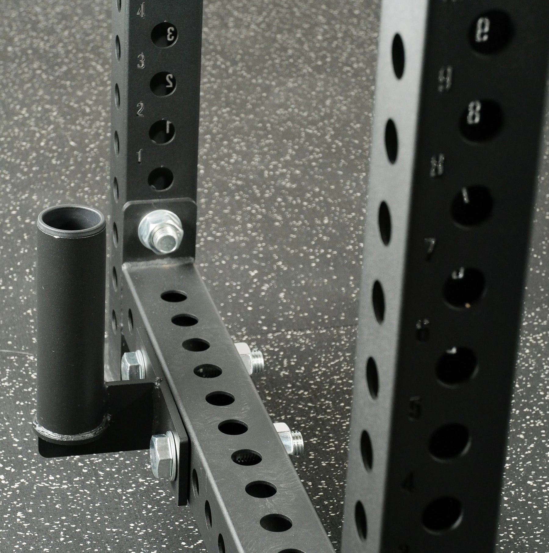 Fringe Sport 3x3 Vertical Bar Holder Mount | Rack-Mounted Barbell Storage (UHMW-Lined, 7.67” Sleeve)
