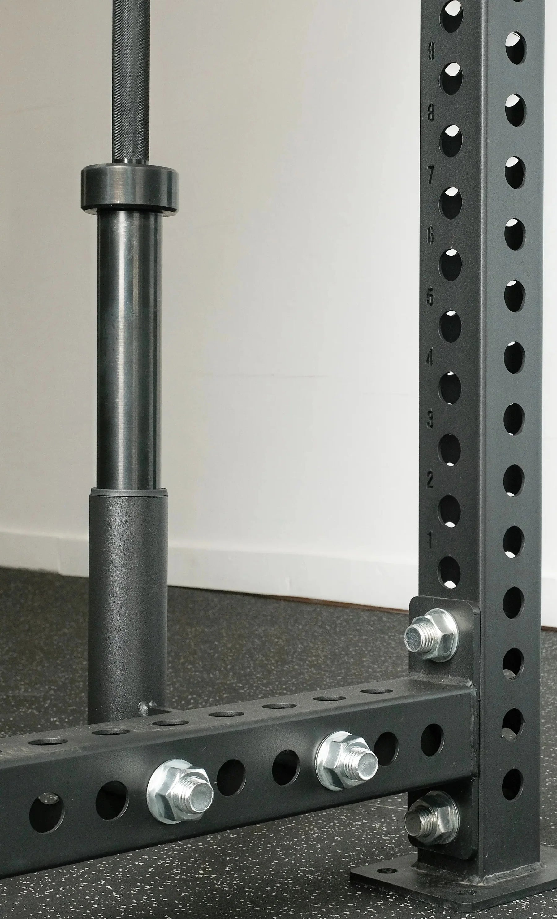 Fringe Sport 3x3 Vertical Bar Holder Mount | Rack-Mounted Barbell Storage (UHMW-Lined, 7.67” Sleeve)