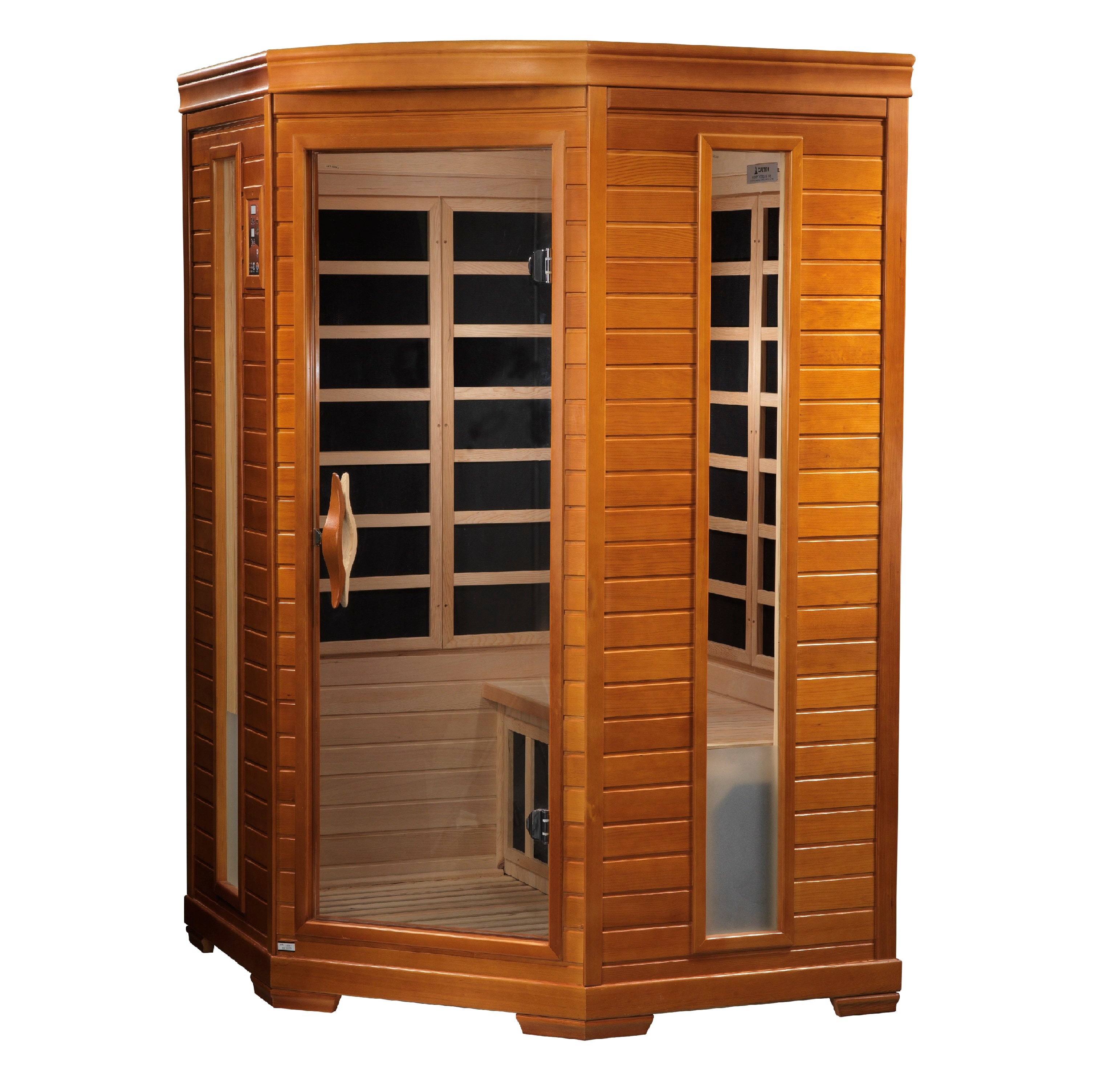 Dynamic Saunas Heming Elite 2-Person Ultra Low EMF FAR Infrared Sauna - DYN-6225-02 Angle View