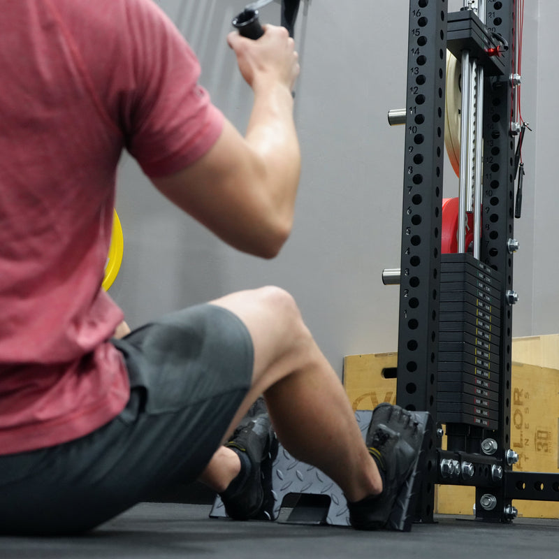 Valor Fitness Low Row Foot Plate Attachment for 3x3 Rigs - Peak Performance Supply