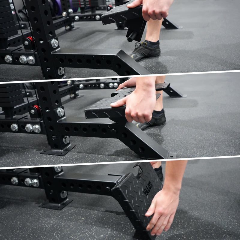 Valor Fitness Low Row Foot Plate Attachment for 3x3 Rigs - Peak Performance Supply