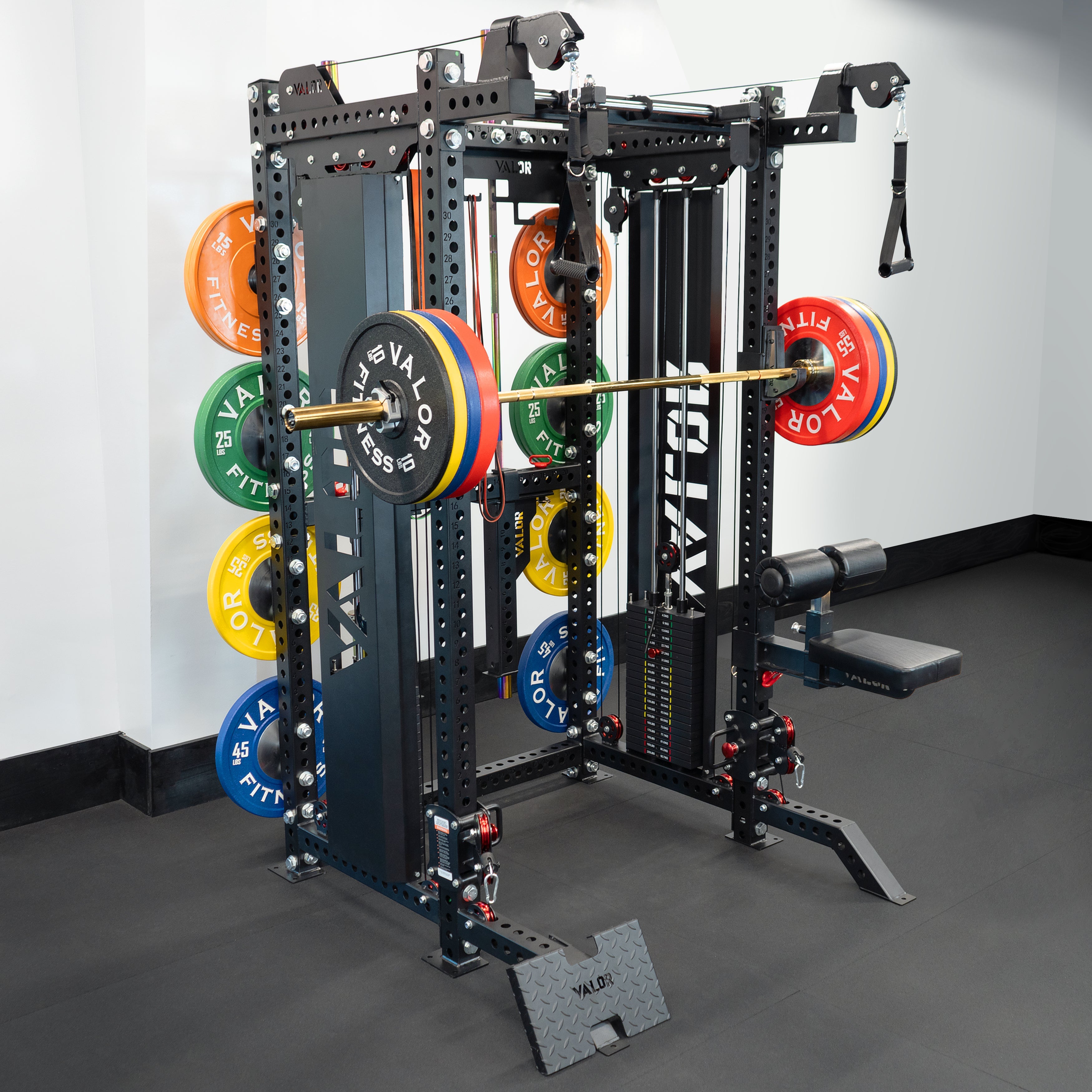 Valor Fitness Deluxe Cable Machine Functional Trainer
