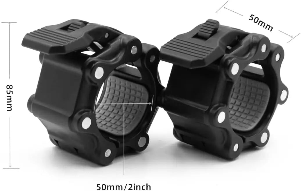 2" Barbell Clamp Collars – Quick - Lock Olympic Weight Collars (Pair) - Peak Performance Supply