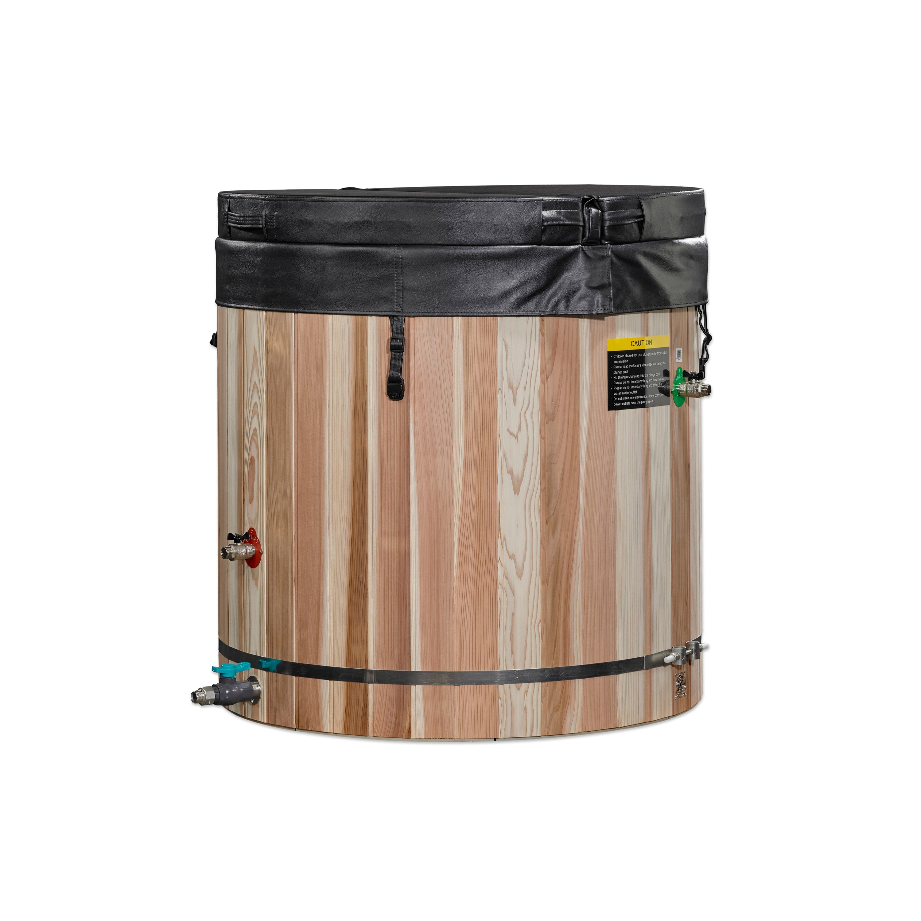 Dynamic Cold Therapy Barrel Cold Plunge - 304 Stainless Steel with Pacific Cedar Exterior (Round) - Peak Performance Supply