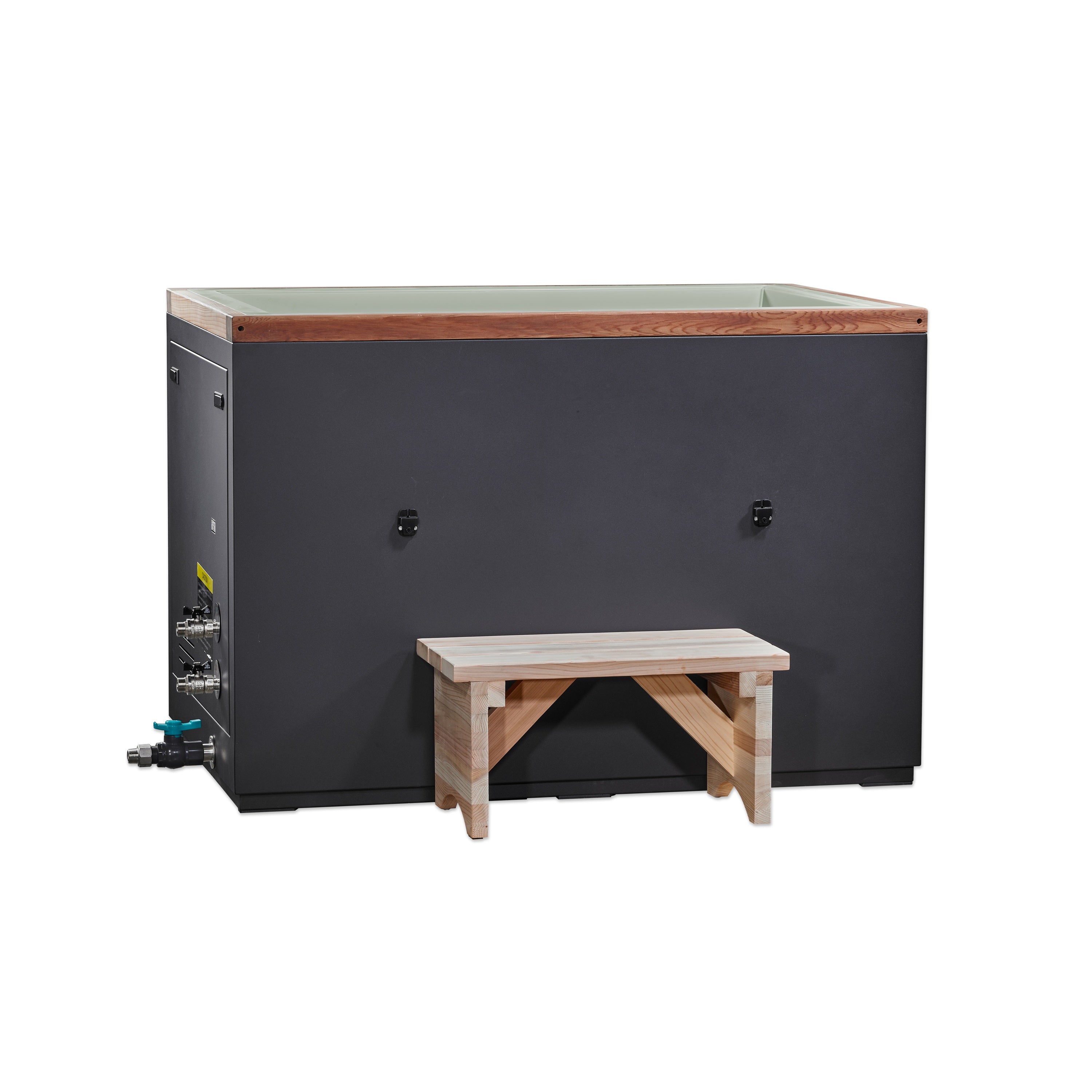Dynamic Cold Therapy Cuboid Cold Plunge - PVC with Pacific Cedar Trim (Standard 50 in) - Peak Performance Supply