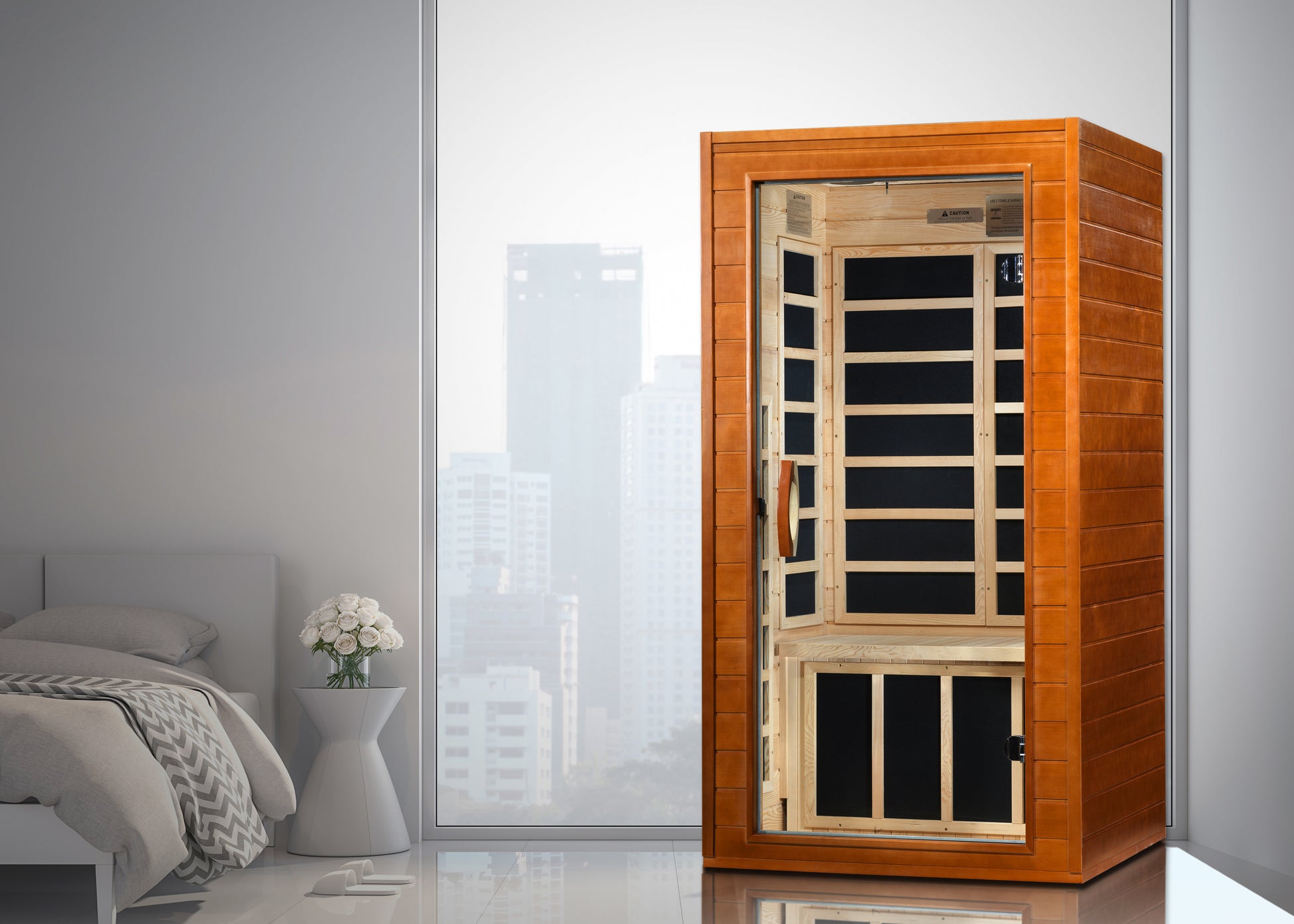 Dynamic Saunas Avila Elite 2-Person Ultra Low EMF FAR Infrared Sauna - DYN-6103-01 Room Setting