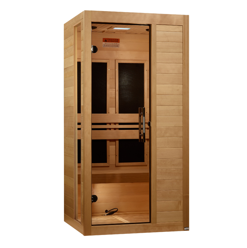 Dynamic Saunas Veneto Elite 2-Person Ultra Low EMF FAR Infrared Sauna - DYN-6115-05 Angle View