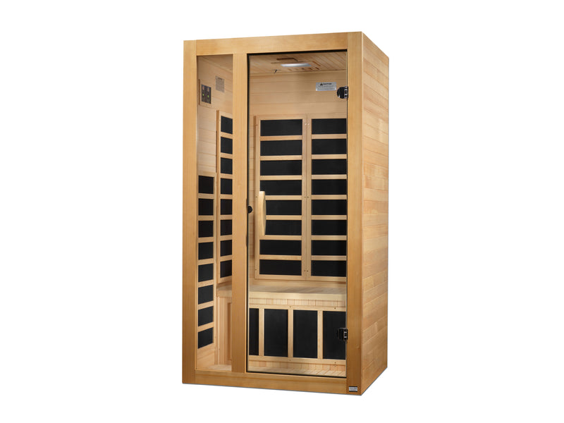 Dynamic Saunas Gracia Elite 2-Person Ultra Low EMF FAR Infrared Sauna - DYN-6119-01 Angle View