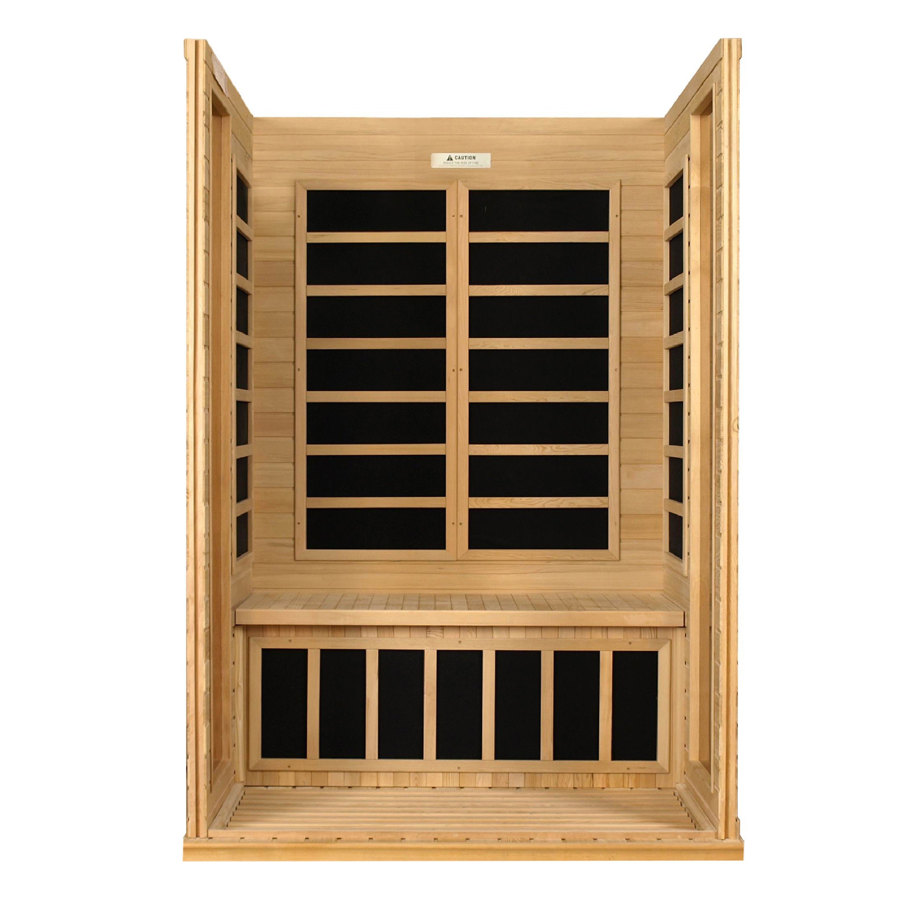 Dynamic Saunas Versailles Elite 2-Person Ultra Low EMF FAR Infrared Sauna - DYN-6202-03 Interior Front