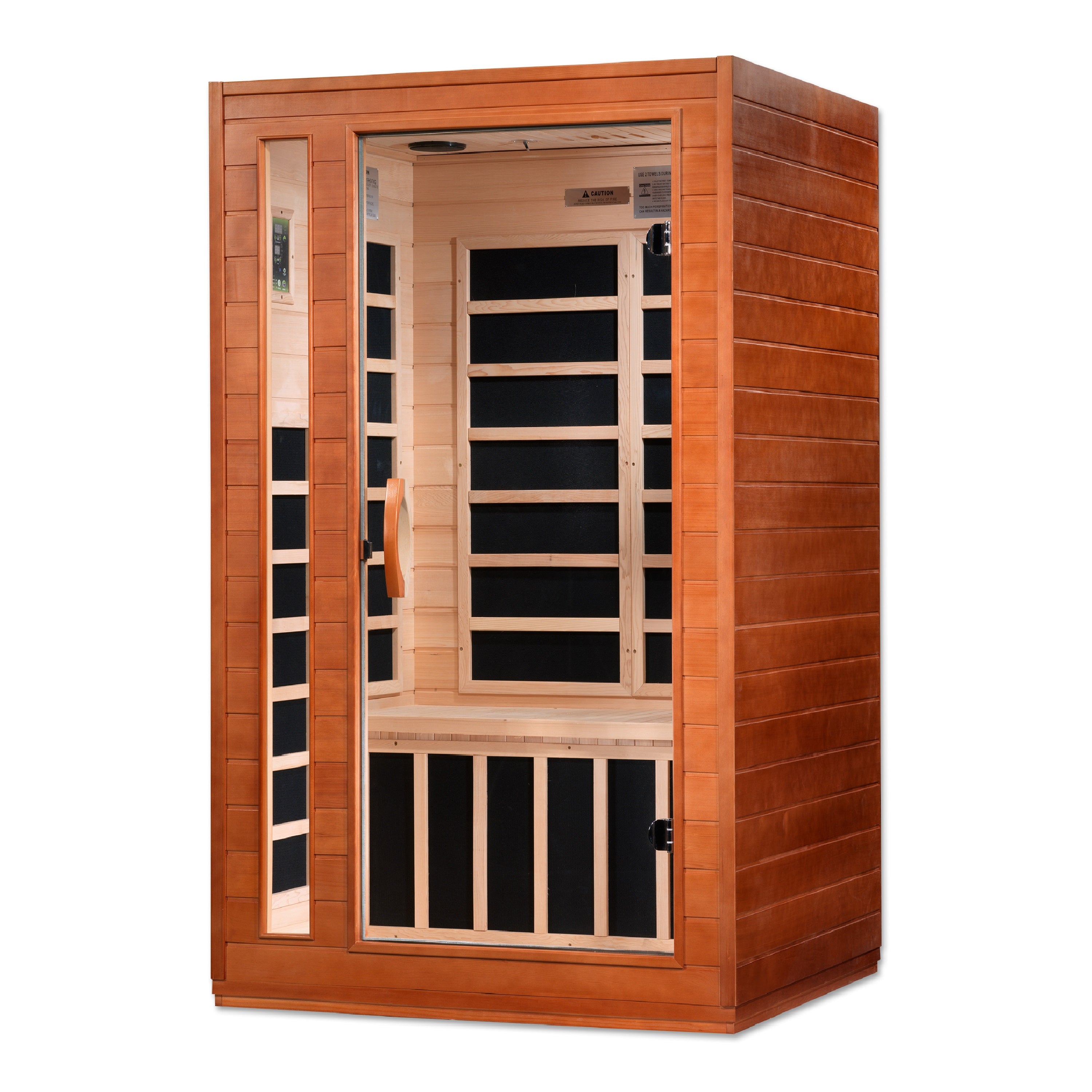 Dynamic Saunas Cordoba Elite 2-Person Ultra Low EMF FAR Infrared Sauna - DYN-6203-01 Left Angle