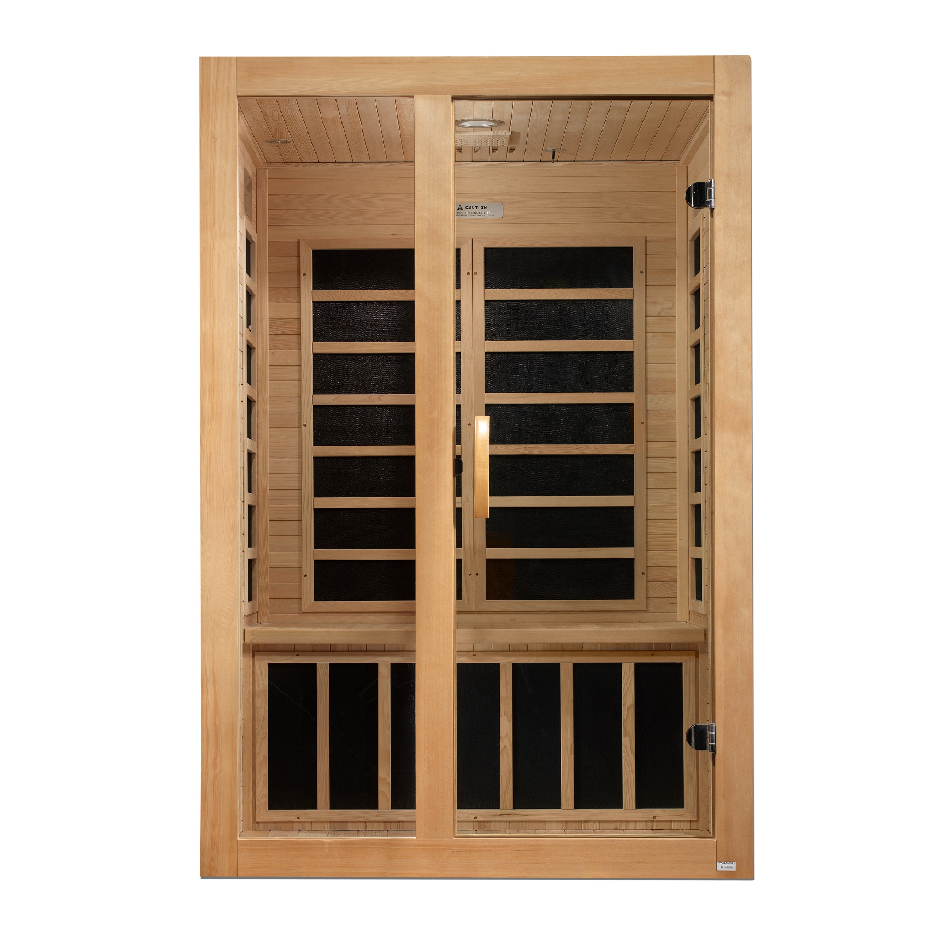 Dynamic Saunas Santiago Elite 2-Person Ultra Low EMF FAR Infrared Sauna - DYN-6209-02 Front View