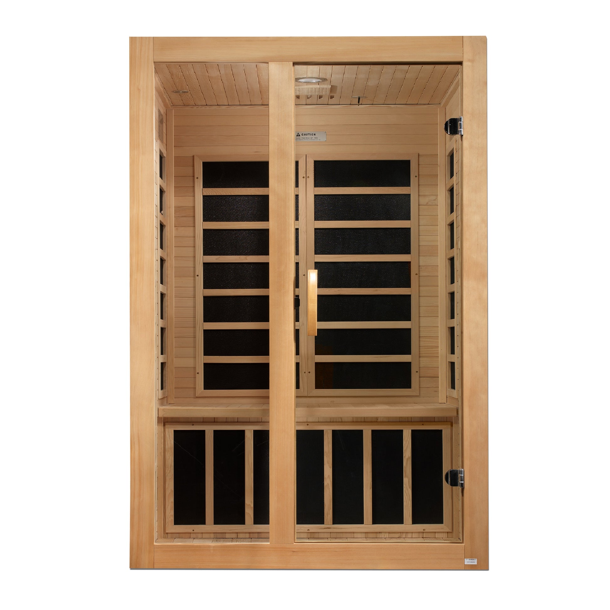 Dynamic Saunas Santiago 2-Person Low EMF FAR Infrared Sauna - DYN-6209-01 Front View