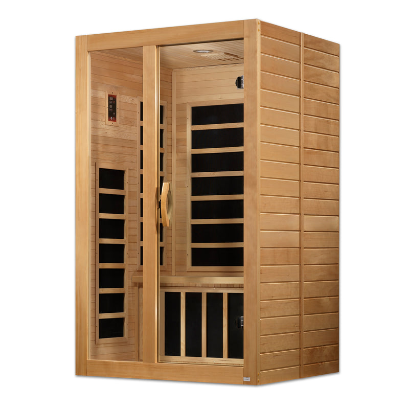 Dynamic Saunas Santiago Elite 2-Person Ultra Low EMF FAR Infrared Sauna - DYN-6209-02 Right Angle