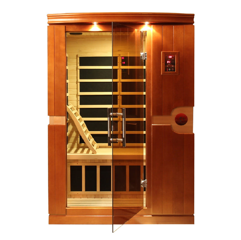 Dynamic Saunas Venice Elite 2-Person Ultra Low EMF FAR Infrared Sauna - DYN-6210-01 Front View