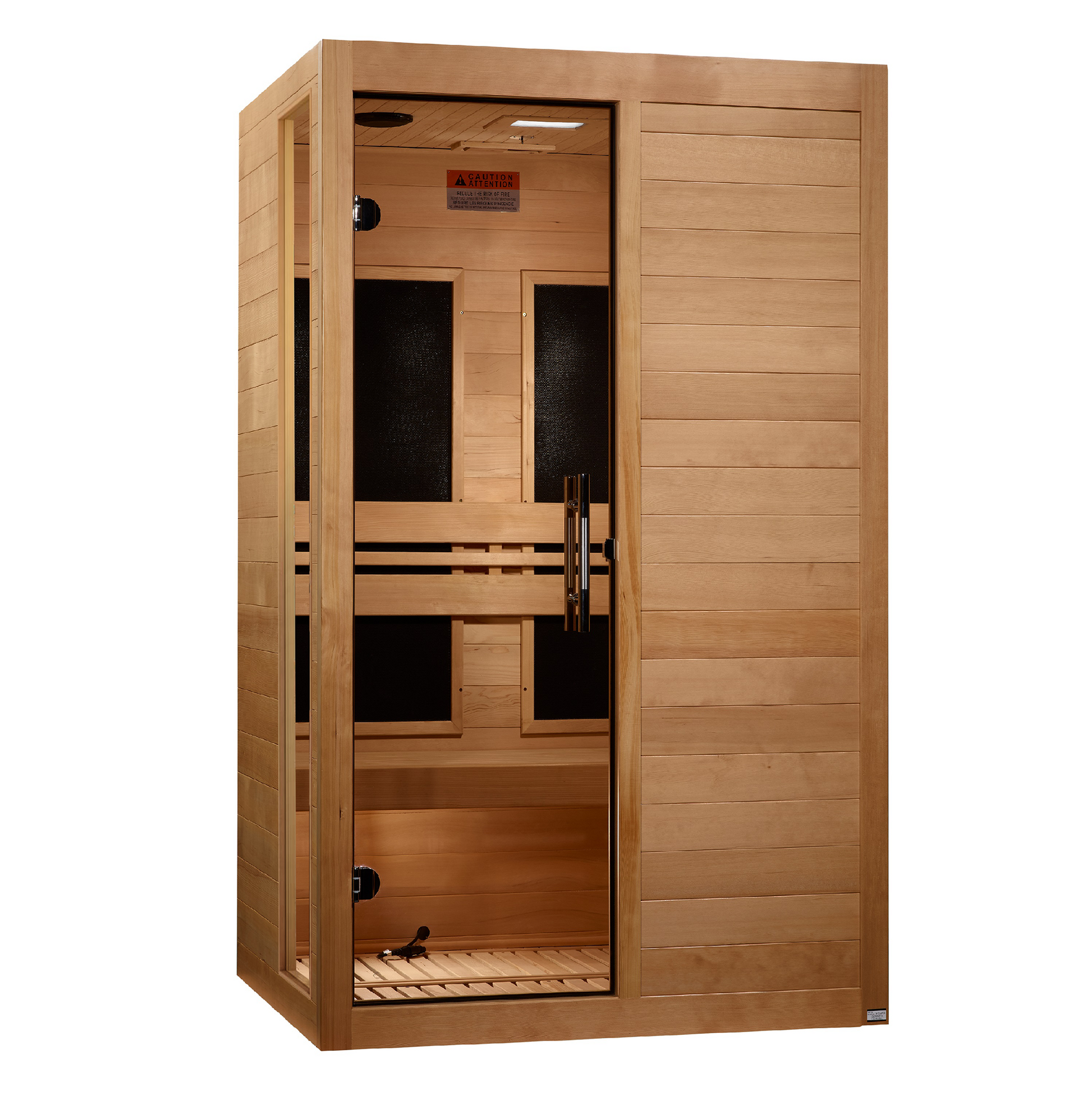 Dynamic Saunas Lucca 2-Person Low EMF FAR Infrared Sauna - DYN-6215-05 Front View