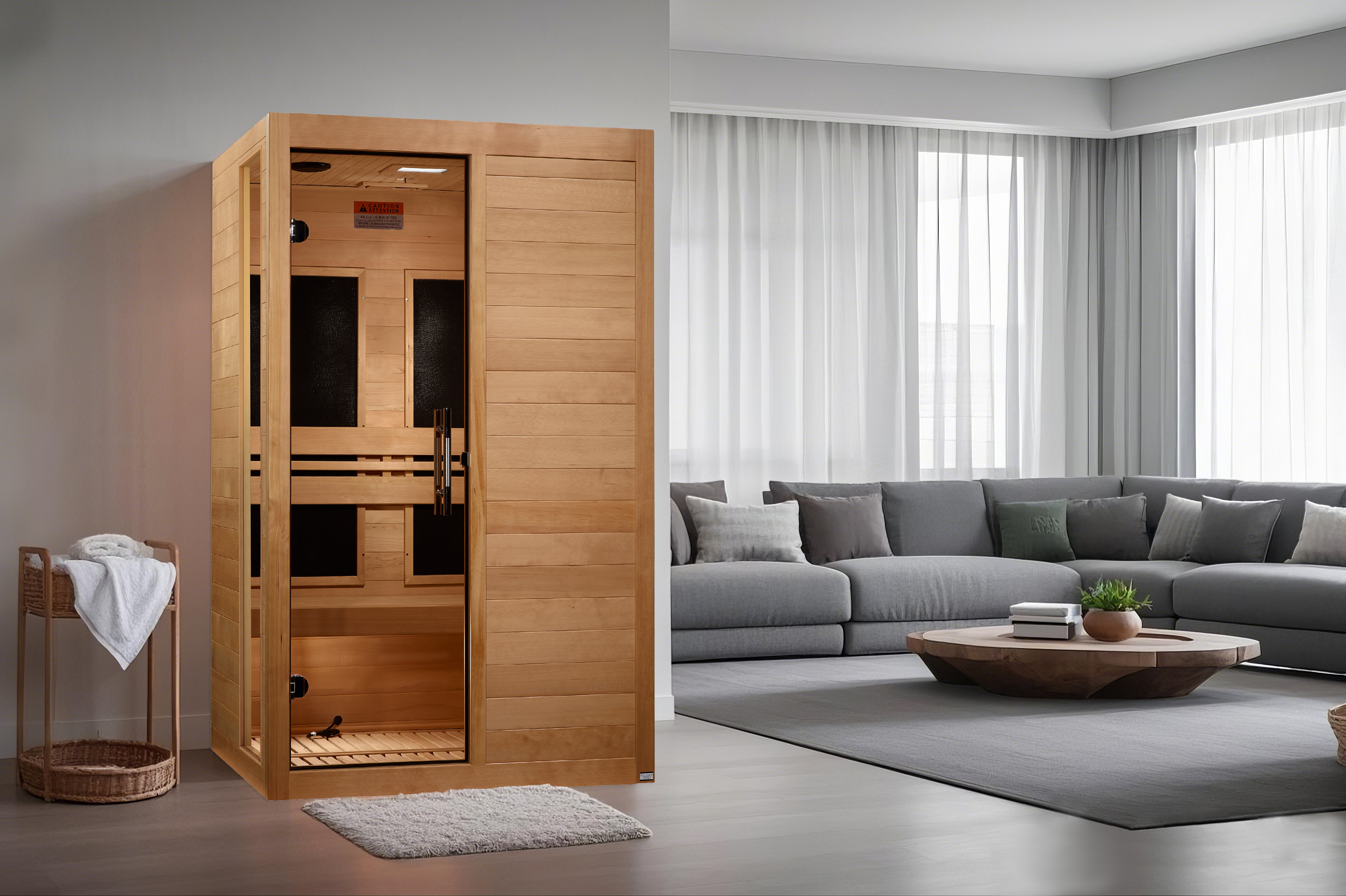 Dynamic Saunas Lucca 2-Person Low EMF FAR Infrared Sauna - DYN-6215-05 Main View