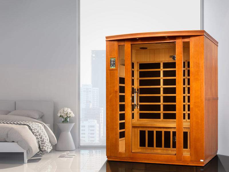 Dynamic Saunas Bellagio 3-Person Low EMF FAR Infrared Sauna - DYN-6306-02 Side View