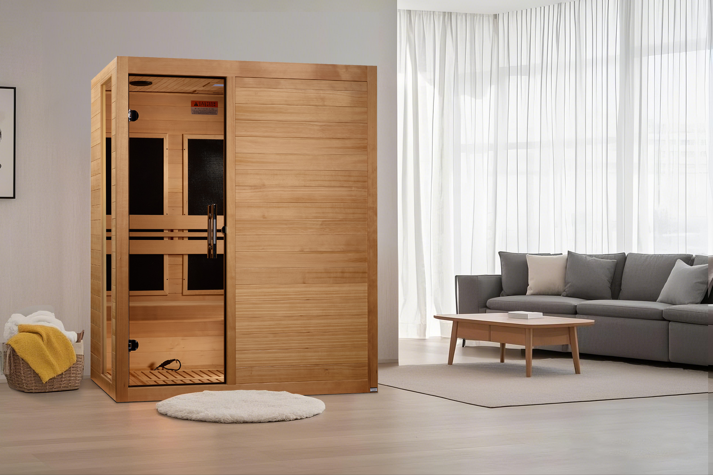Dynamic Saunas Toscana 3-Person Low EMF FAR Infrared Sauna - DYN-6315-05 Interior