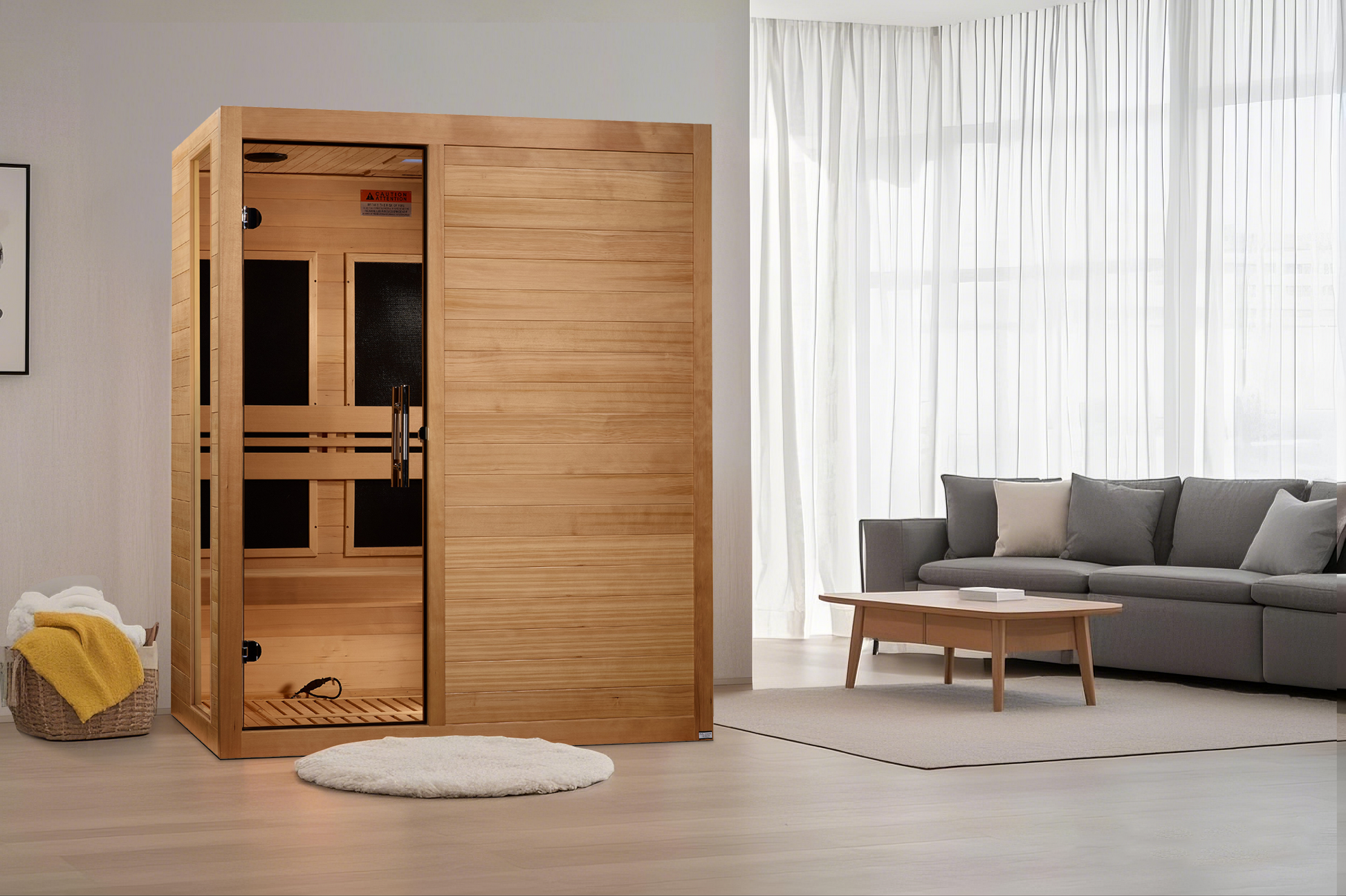 Dynamic Saunas Toscana Elite 3-Person Ultra Low EMF FAR Infrared Sauna - DYN-6315-05 Interior