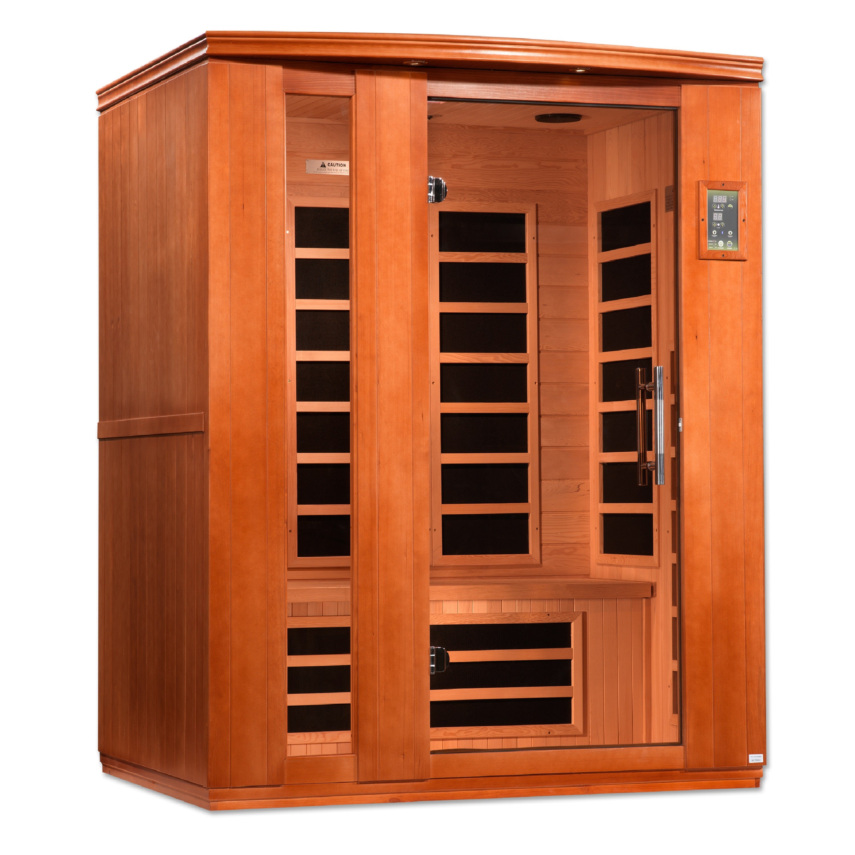 Dynamic Saunas Lugano 3-Person Low EMF FAR Infrared Sauna - DYN-6336-02 Right Angle