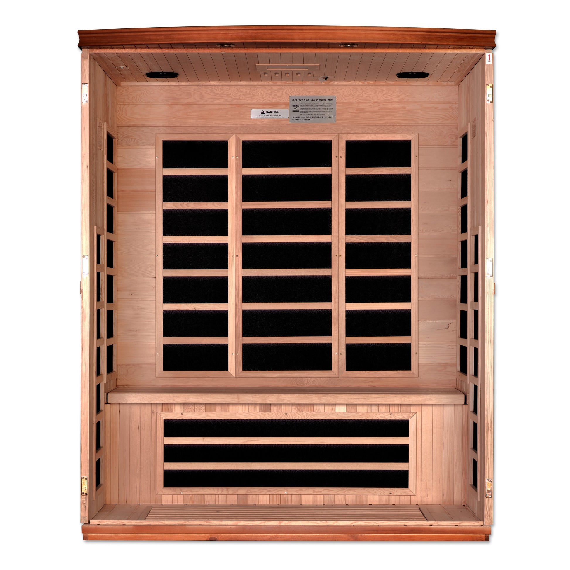 Dynamic Saunas Lugano 3-Person Low EMF FAR Infrared Sauna - DYN-6336-02 Interior View