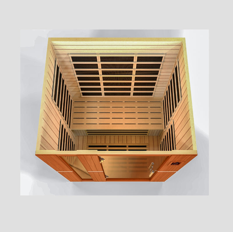 Dynamic Saunas Lugano 3-Person Low EMF FAR Infrared Sauna - DYN-6336-02 Detail