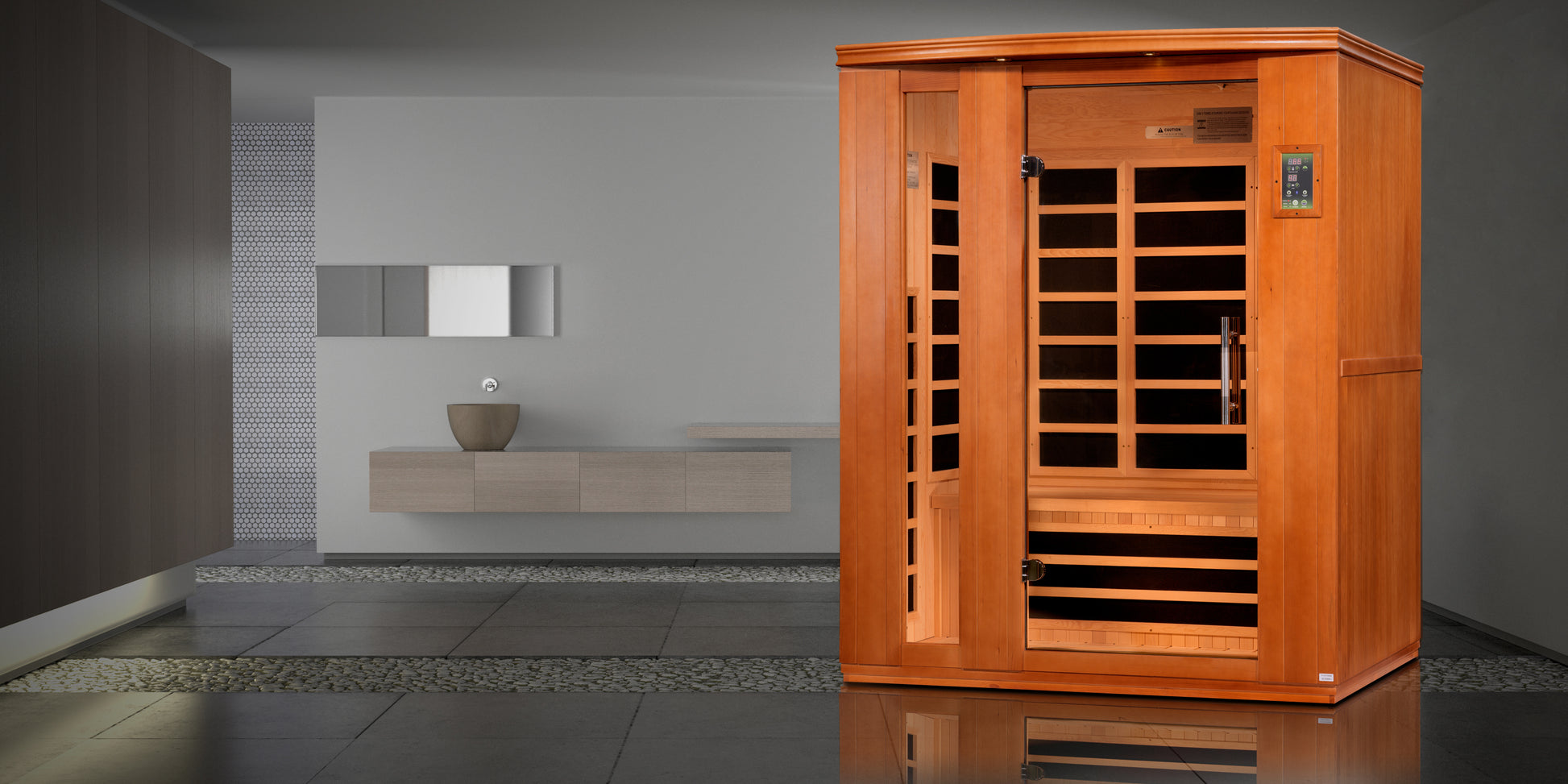 Dynamic Saunas Lugano 3-Person Low EMF FAR Infrared Sauna - DYN-6336-02 Lifestyle