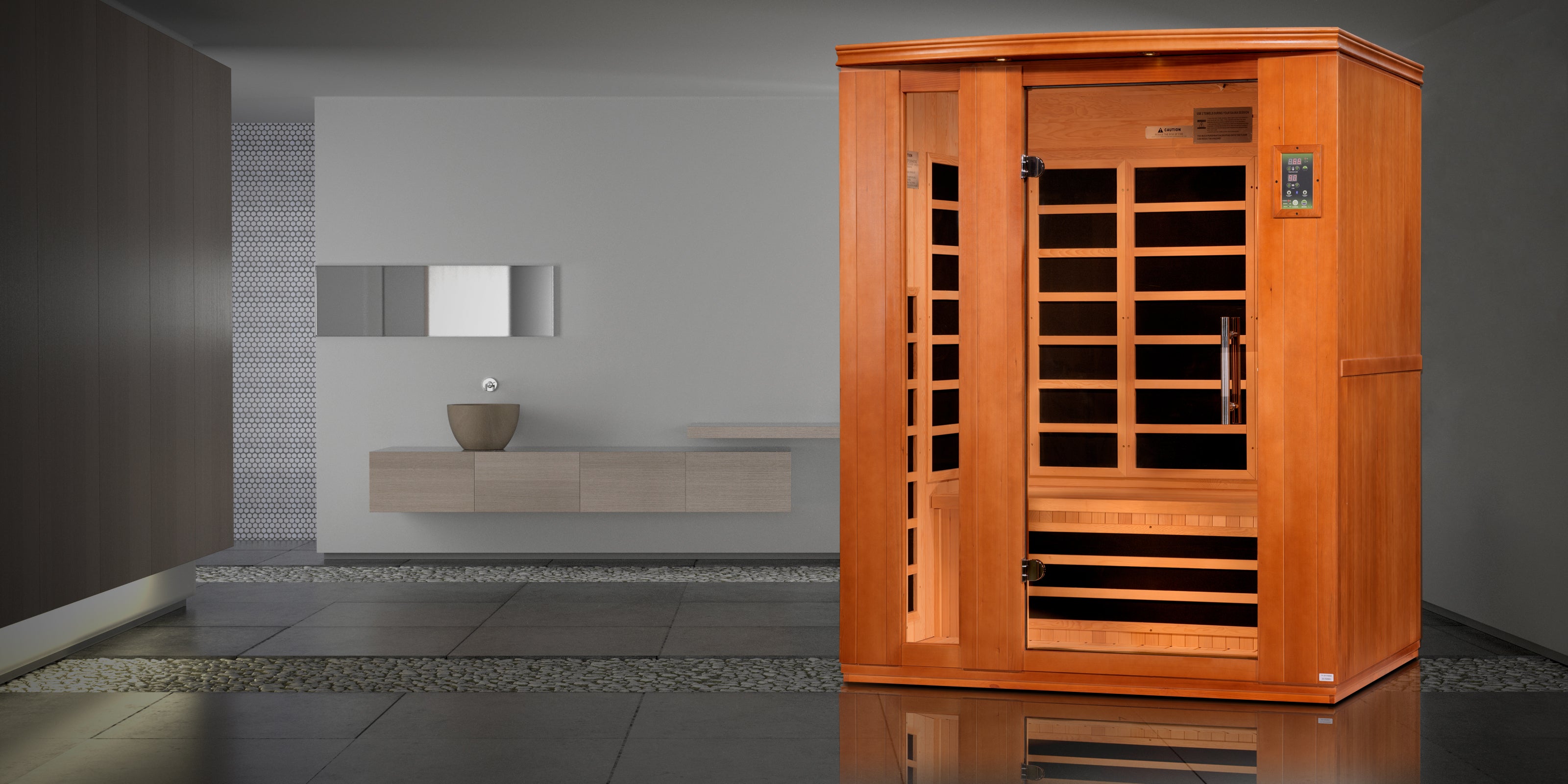 Dynamic Saunas Lugano Elite 3-Person Ultra Low EMF FAR Infrared Sauna - DYN-6336-02 Lifestyle