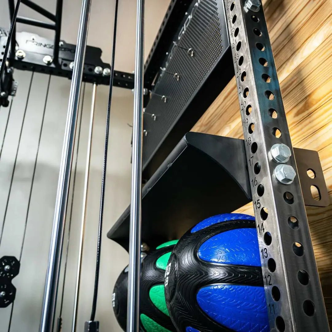 Fringe Sport 3x3 Dumbbell & Kettlebell Storage Attachment | Heavy-Duty Rack-Mounted Shelf (1,102 lb Capacity)