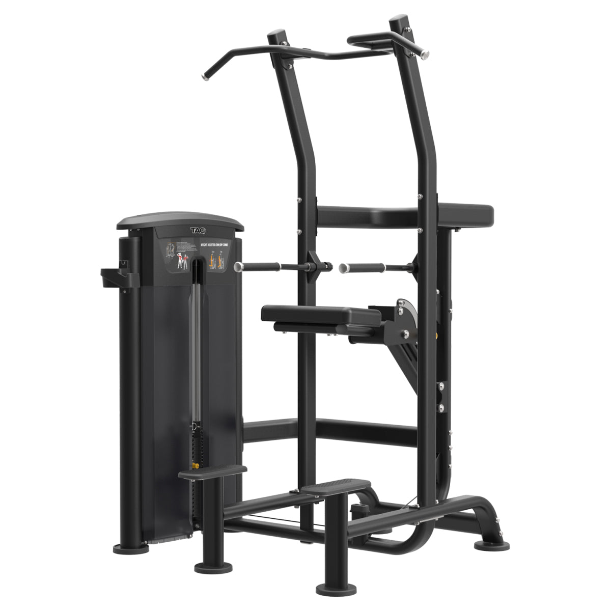 TAG Elite Chin/Dip Assist Dual Select | Commercial Pull-Up & Dip Station