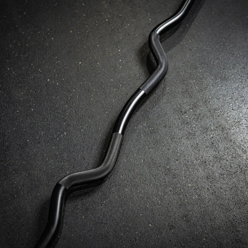 Fringe Sport Midas Revenge Rackable EZ Curl Bar – 15KG Premium Cerakote Curl Bar (Gold Titanium Collars)