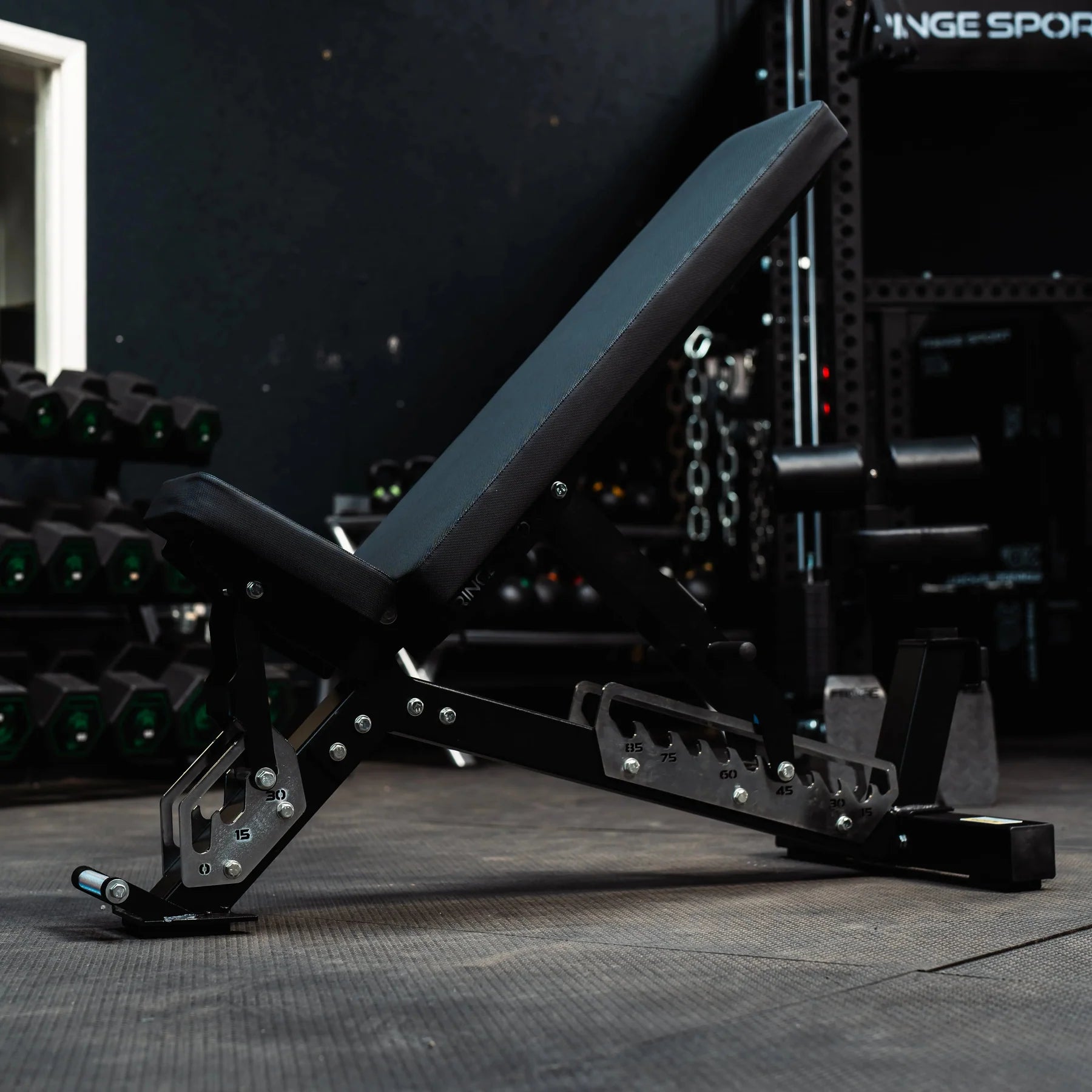 FringeSport Pro Lift Incline Bench | Commercial 11 - Gauge Adjustable Bench w/ 9 Incline Settings - Peak Performance Supply