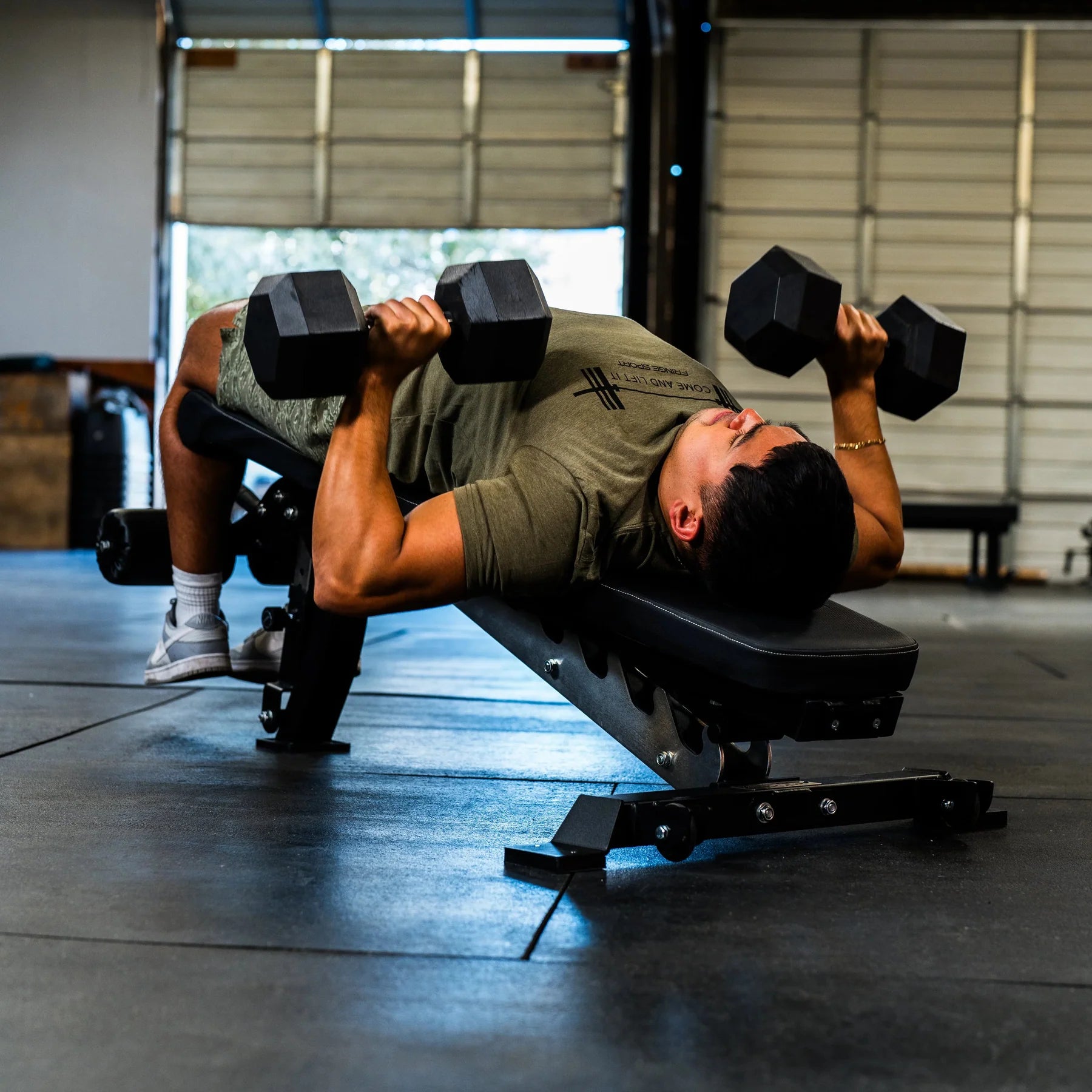 Fringe Sport Adjustable Incline & Decline Bench V2 | FID Bench w/ Gecko Grip & 1,000 lb Capacity - Peak Performance Supply