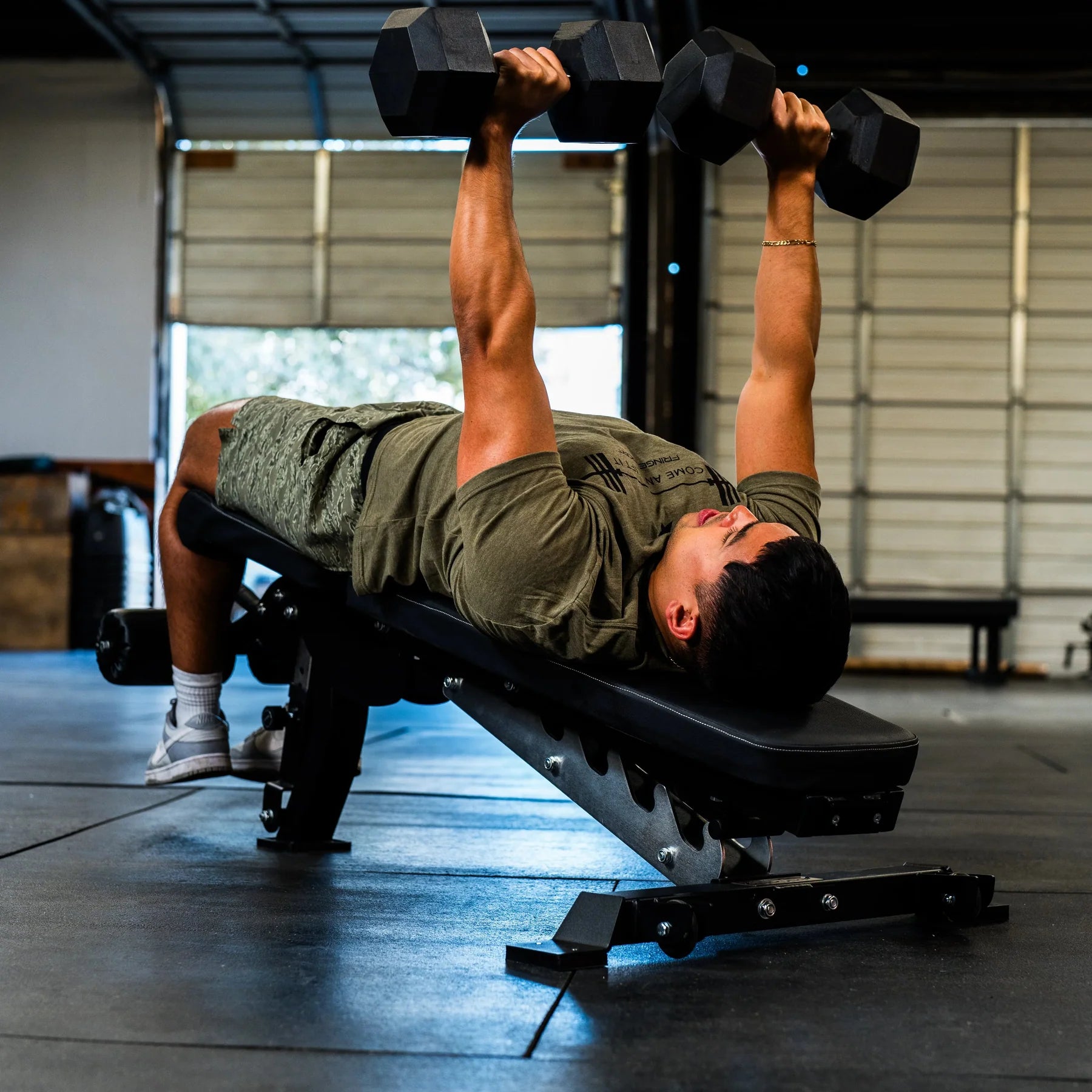 Fringe Sport Adjustable Incline & Decline Bench V2 | FID Bench w/ Gecko Grip & 1,000 lb Capacity - Peak Performance Supply