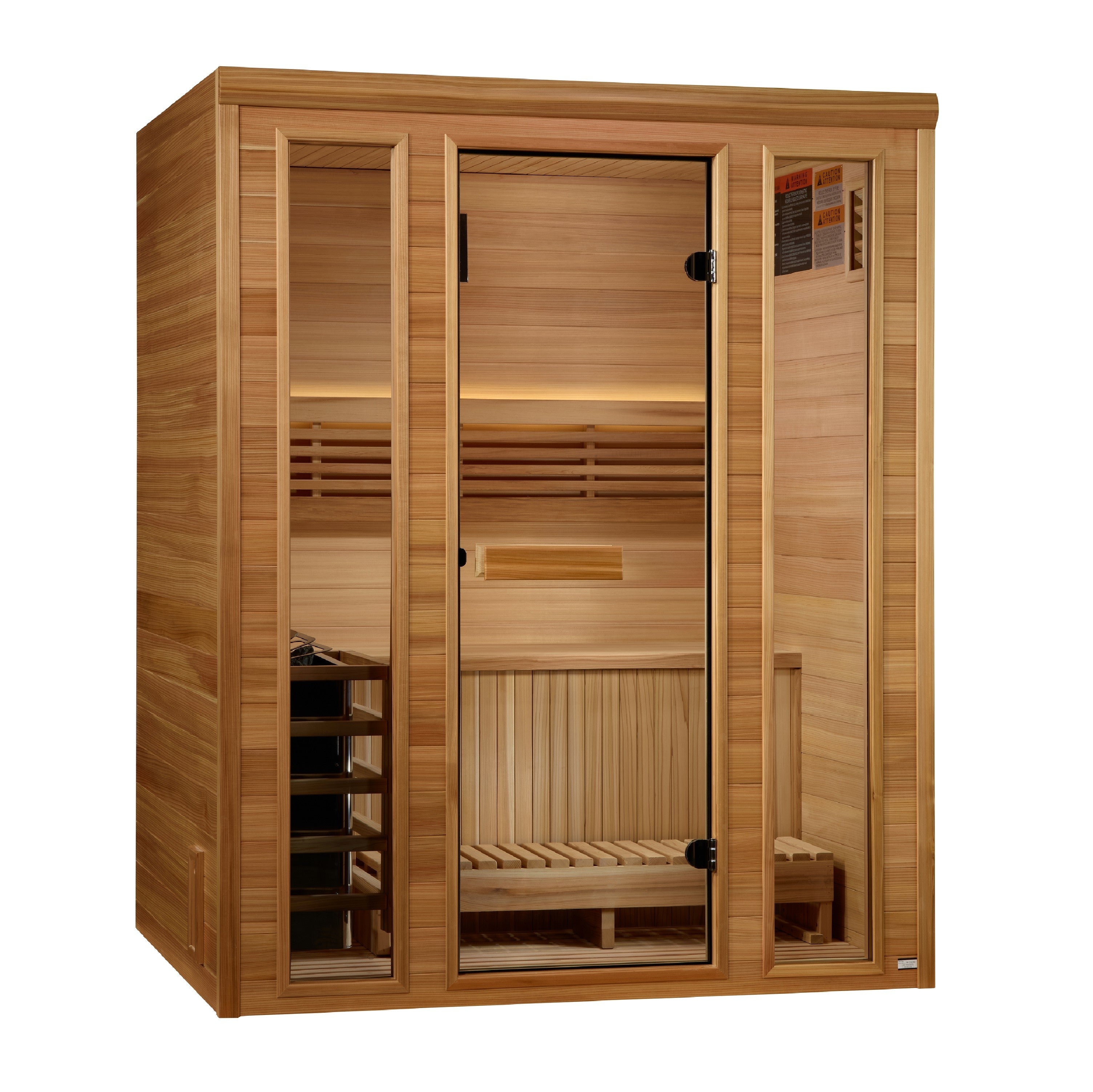 Golden Designs Andermatt 2-3 Person Traditional Steam Sauna GDI-7030-01 — angled exterior view
