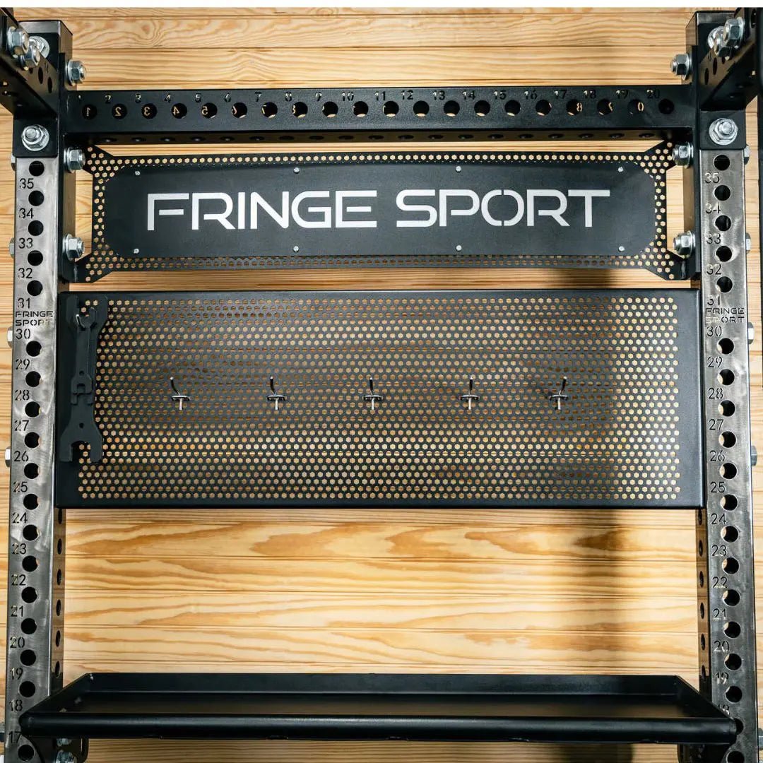 Fringe Sport 3x3 Honeycomb Pegboard | Rack-Mounted Storage Panel for Cable Attachments & Gym Accessories