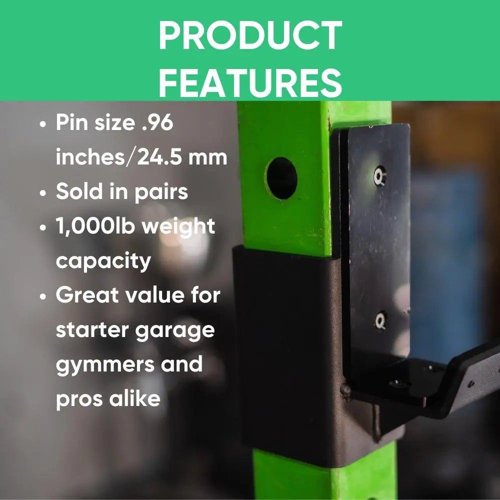 Fringe Sport 3x3 J - Cups | Heavy - Duty UHMW - Lined Rack J - Hooks (1,000 lb Capacity) - Peak Performance Supply