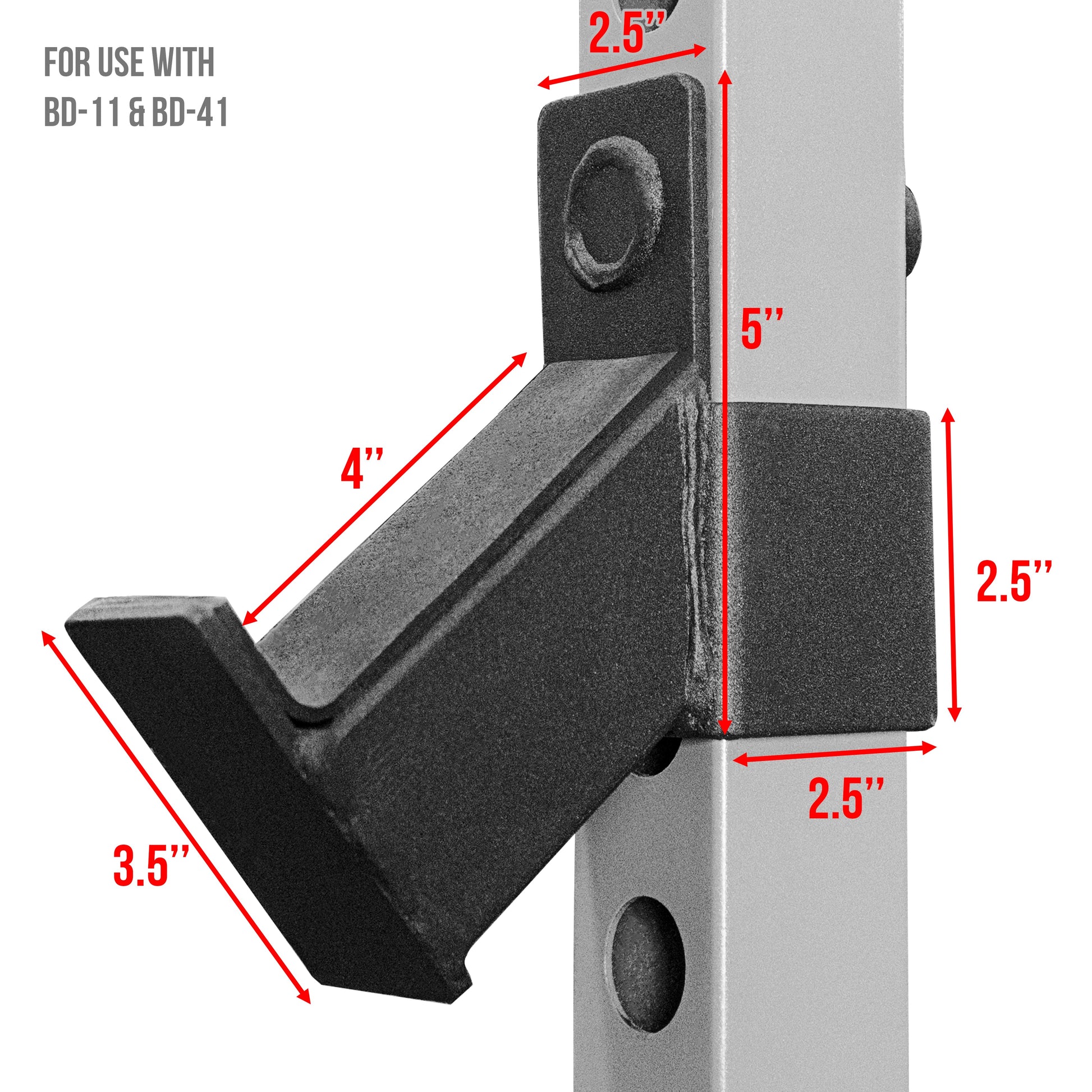 Valor Fitness V Hook 90 Degree Barbell Holder for 2.5x2.5 Power Racks - Peak Performance Supply