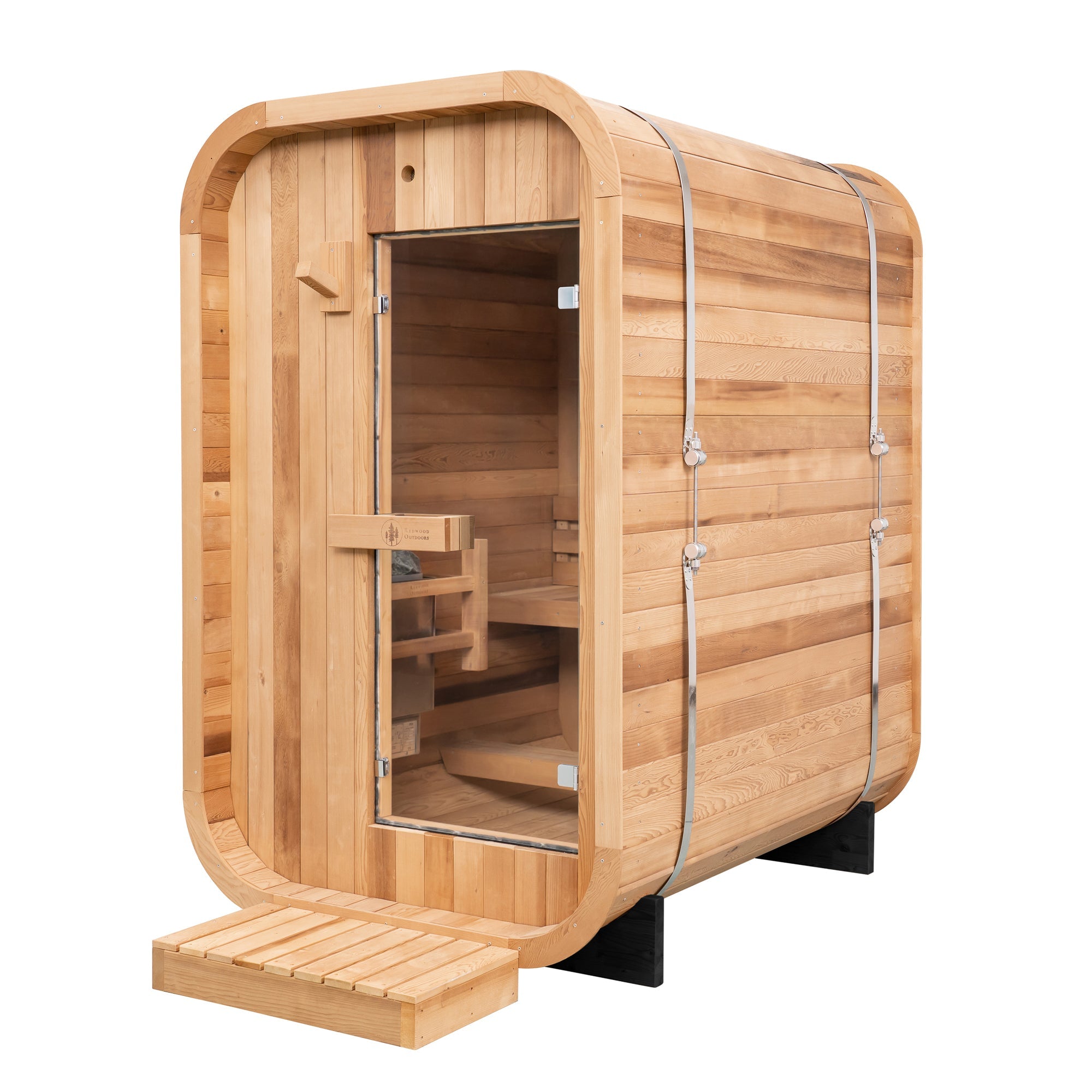 Redwood Outdoors Duo Outdoor Sauna – 2-Person Outdoor Sauna With Harvia KIP 8kW Wi-Fi Electric Heater