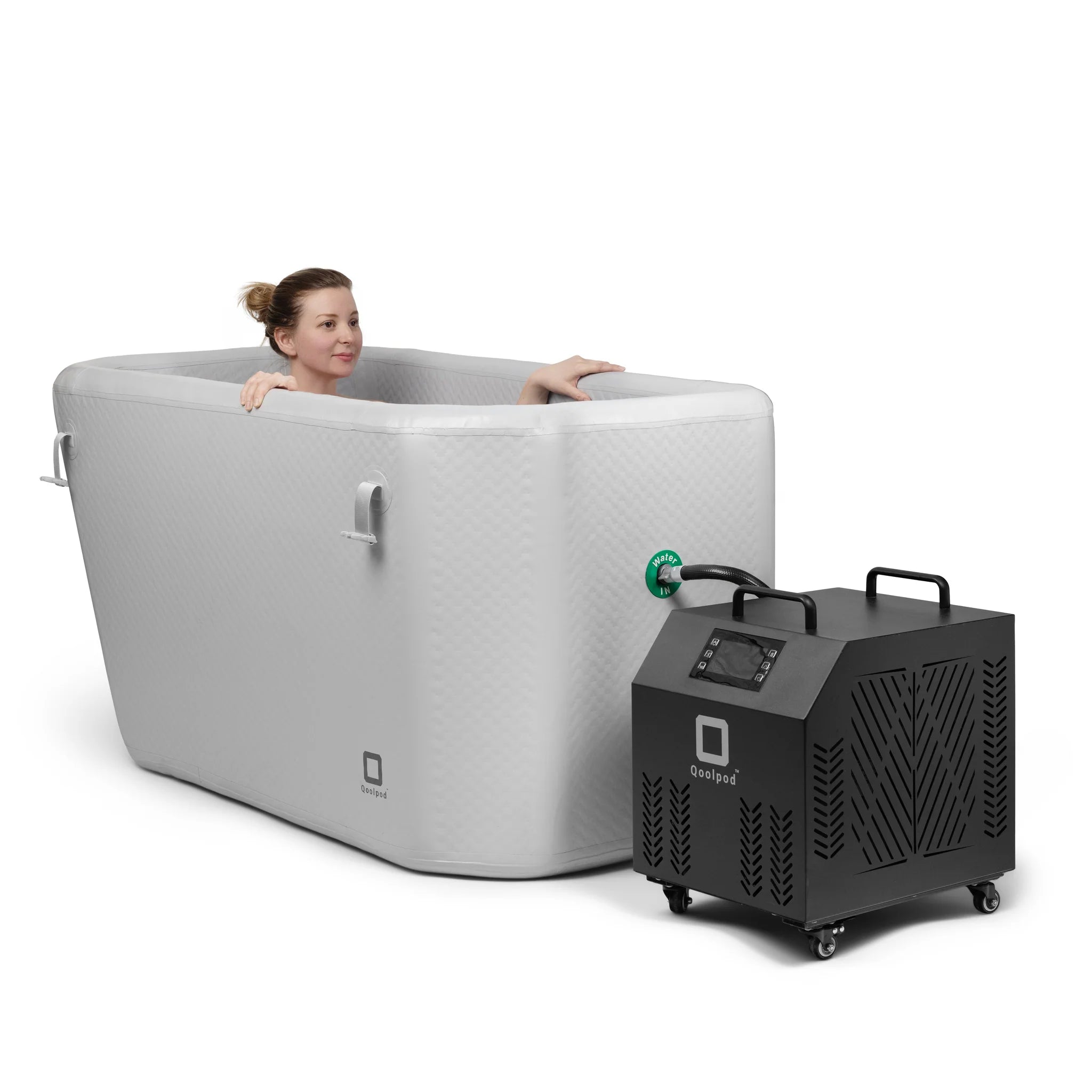 Qoolpod Air Inflatable Cold Plunge (With 1HP Chiller) – Portable Cold & Hot Therapy System
