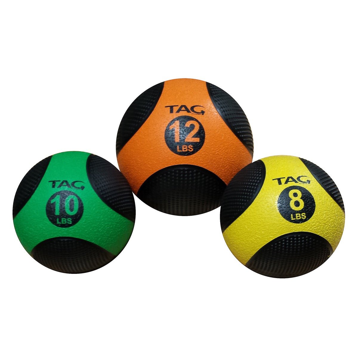 TAG Fitness Medicine Balls – Textured Grip, Weather - Resistant Rubber (4–30 lb Options) - Peak Performance Supply
