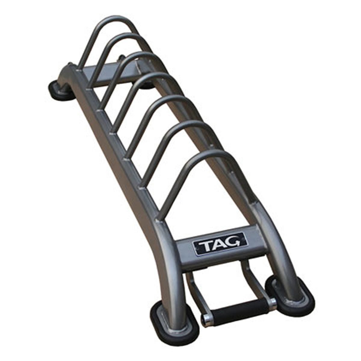 TAG Fitness Bumper Plate Rack – 11 - Gauge Steel, Fully Welded Plate Cart with Transport Wheels - Peak Performance Supply