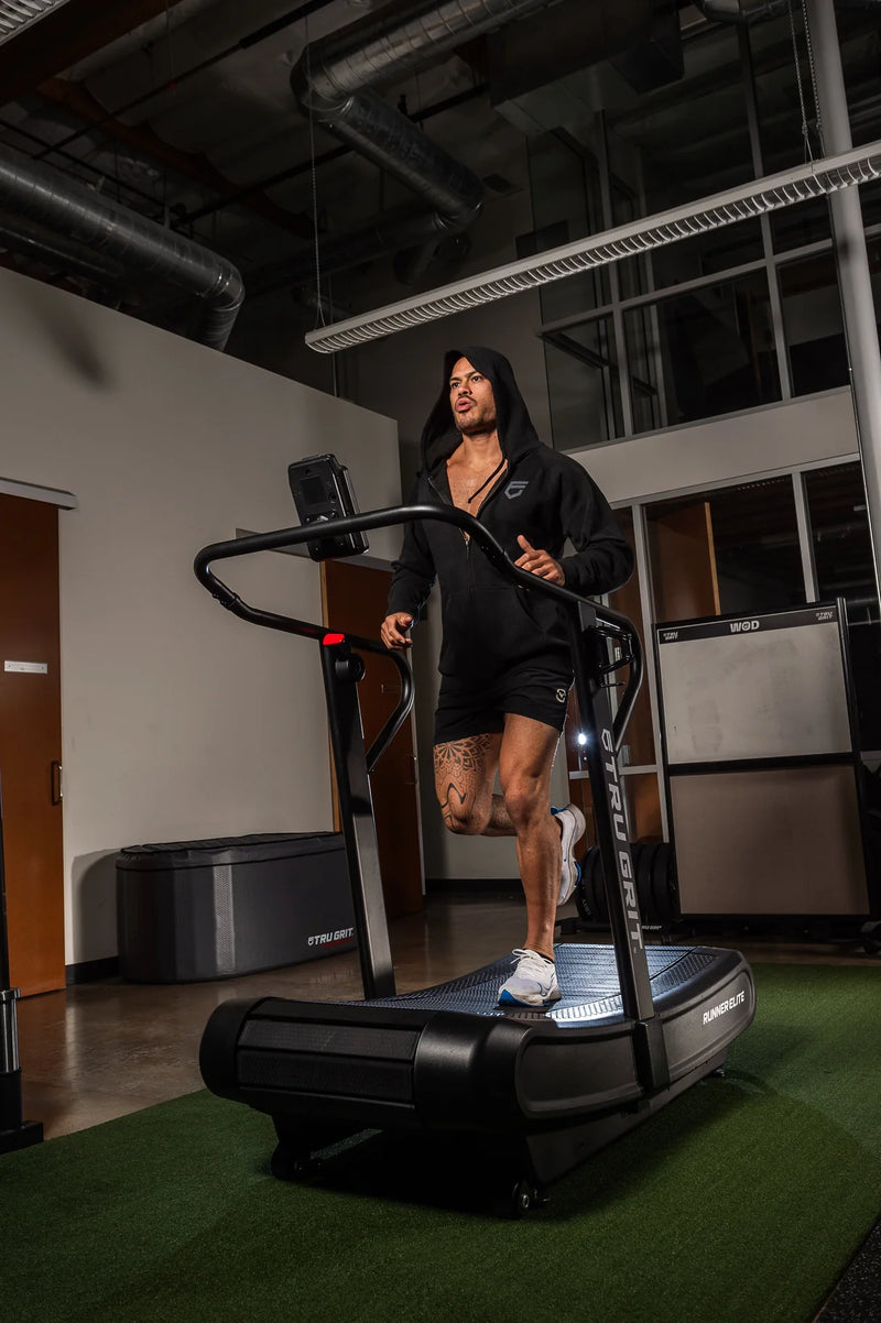 Tru Grit Fitness Runner Elite | Manual Curved Treadmill with 4-Level Magnetic Resistance & Bluetooth LCD Display