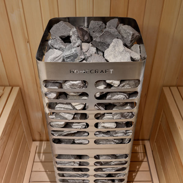 Homecraft Revive 6kW Sauna Heater – Premium Stainless Steel Tower Heater With 200 lb Rock Capacity & Digital Control