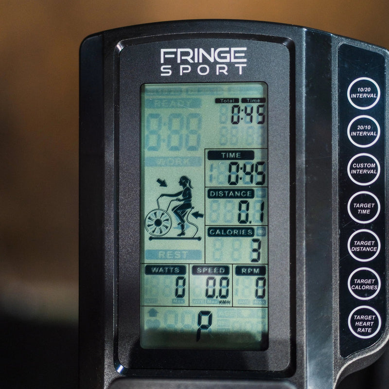 Fringe Sport Raptor Air Bike | Heavy - Duty Belt - Driven Airbike with Steel Fan & LCD Console - Peak Performance Supply