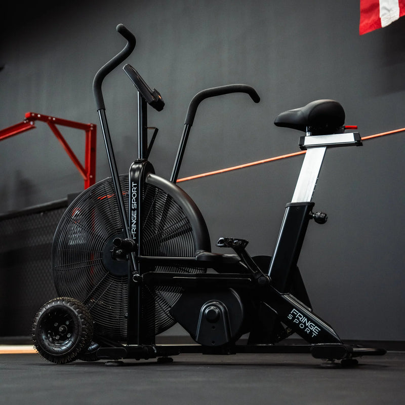 Fringe Sport Raptor Air Bike | Heavy - Duty Belt - Driven Airbike with Steel Fan & LCD Console - Peak Performance Supply